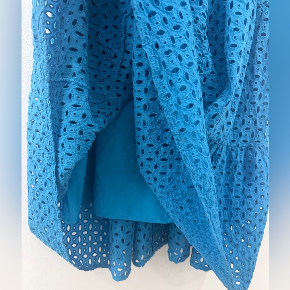 PrettyGarden Blue Eyelet Maxi Dress XL - Picture 7 of 13